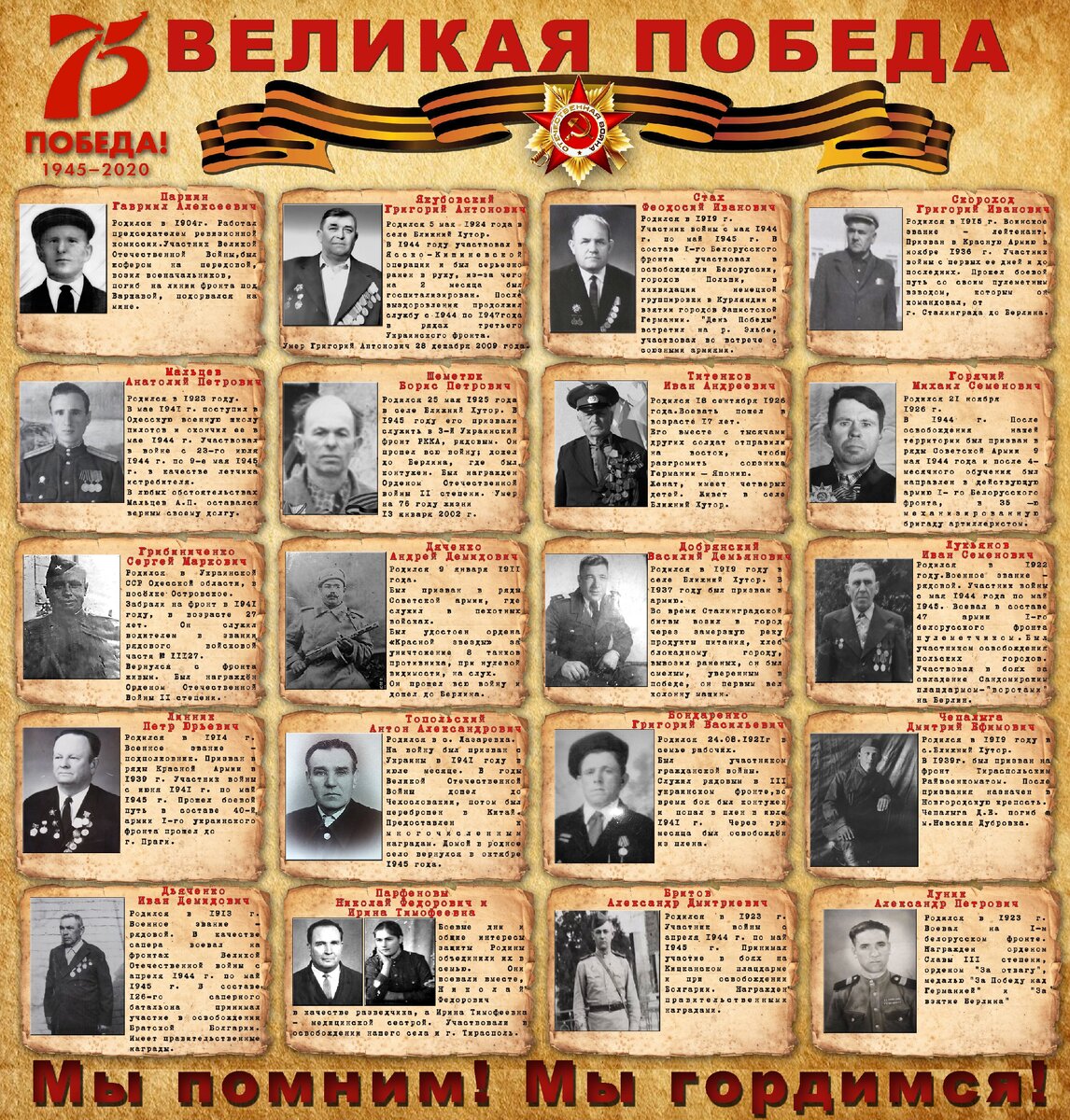 Стенд ко Дню Победы