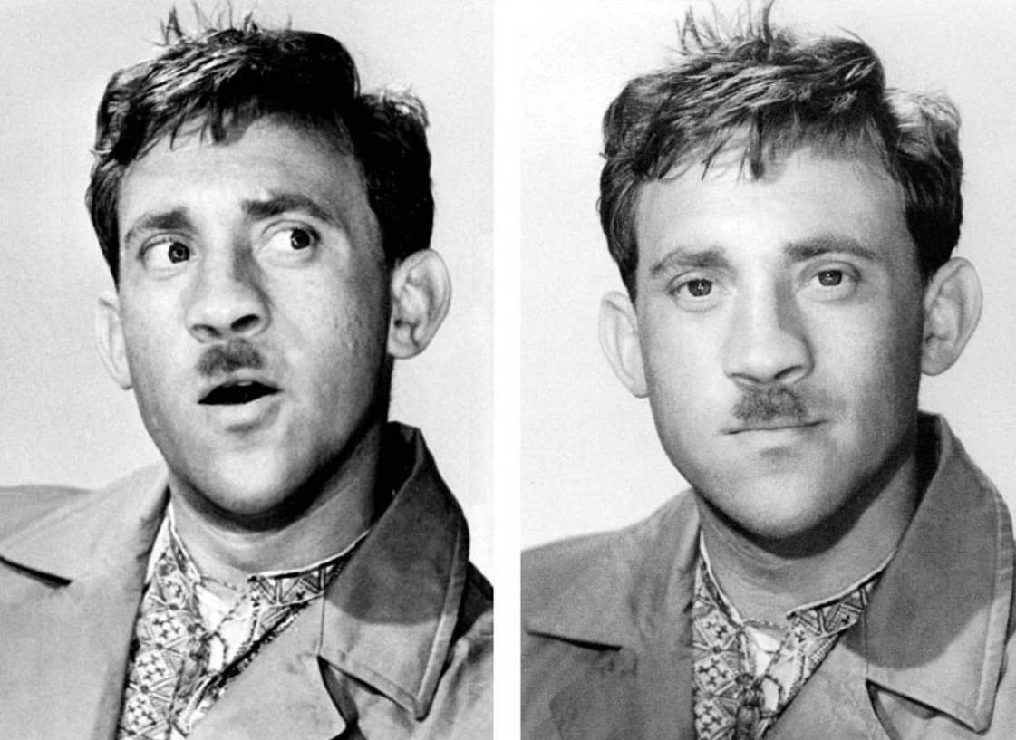 Фотопробы Владимира Высоцкого на роль прораба на стройке                                                                    в комедии «Операции Ы» Леонида Гайдая, которую в итоге исполнил Михаил Пуговкин.                                                    Фото: архив киноконцерна «Мосфильм».