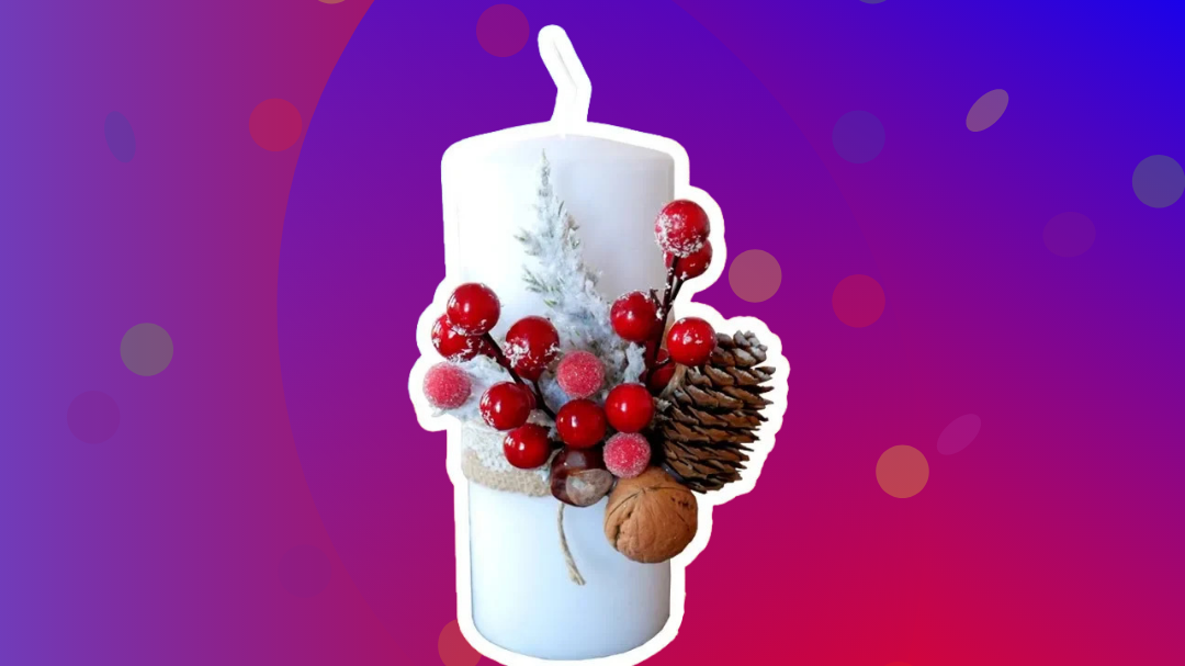 Мастер-класс от "Микрос": Новогодняя свеча: как сделать декор своими руками 🎅