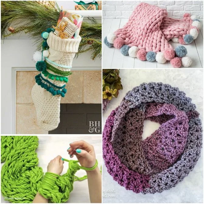 Если вы умеете вязать, то шарф или плед крупной вязки подарит уют тому, кто получит этот подарок. Связать эти предметы одежды можно за пару вечеров