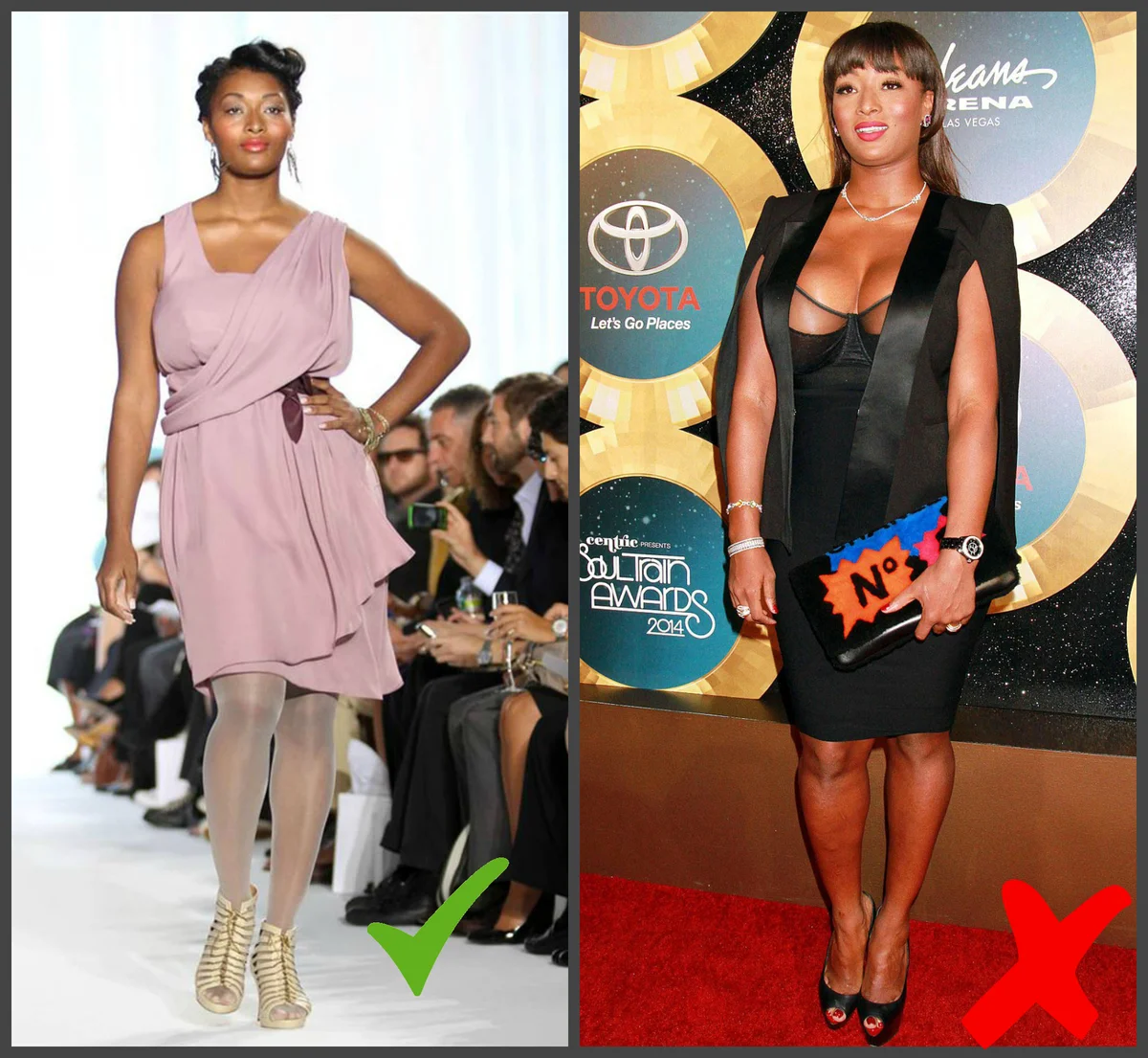 Токкара Джонс. Эта знаменитая модель имеет заметный бюст и животик. На фото видно, как хорошо сыграл запАх, сделав фигуру более гармоничной