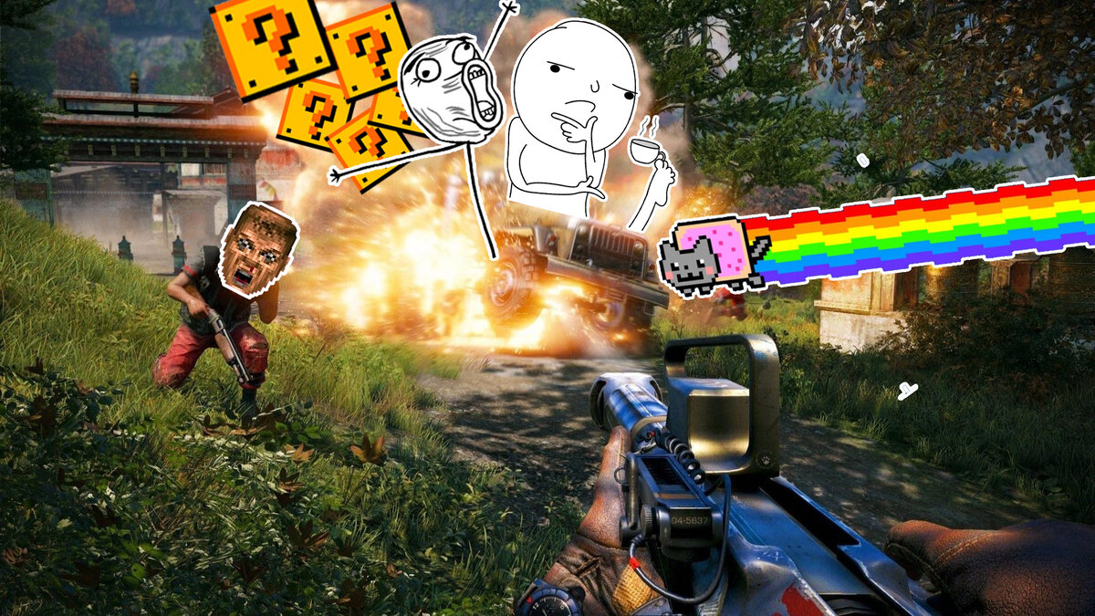 Авторский коллаж на основе изображения из источника https://stopgame.ru/game/far_cry_4_escape_from_durgesh_prison/gallery