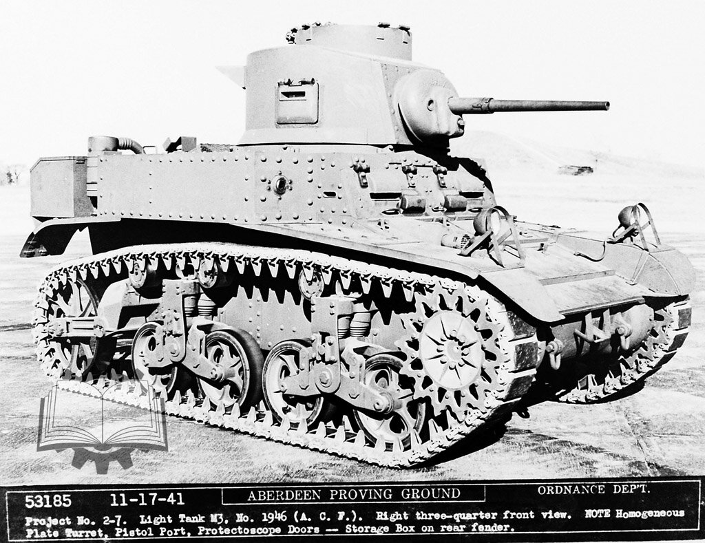 Танк с серйиным номером 1946 на Абердинском полигоне, ноябрь 1941 года. По факту танк сдали в сентябре.
