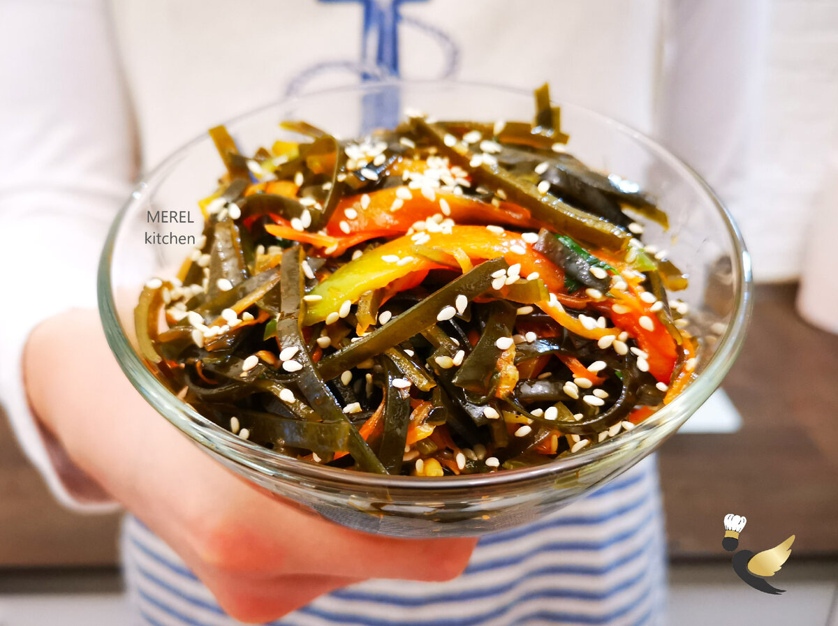 Корейский салат с морской капустой
