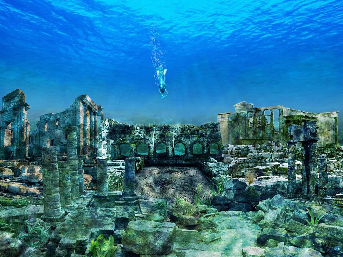 Затонувшие города фото под водой