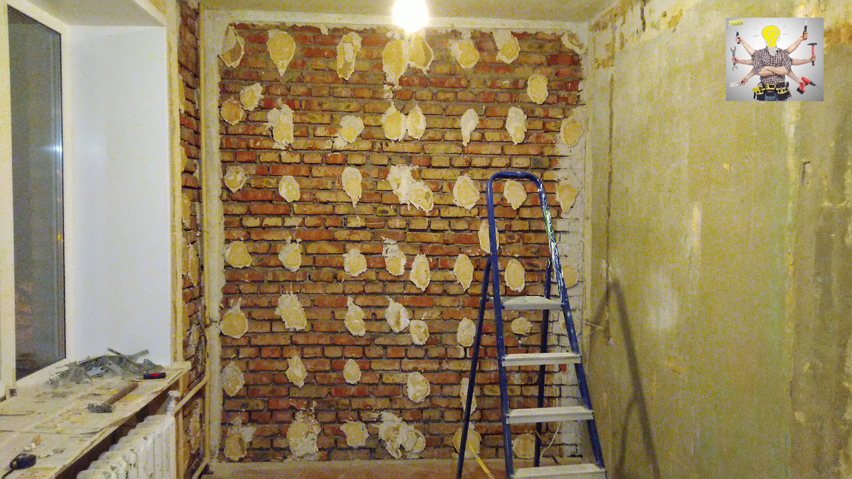 Стены после снятия гипсокартона