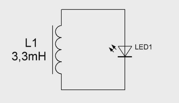 Схема индикатора магнитного поля
