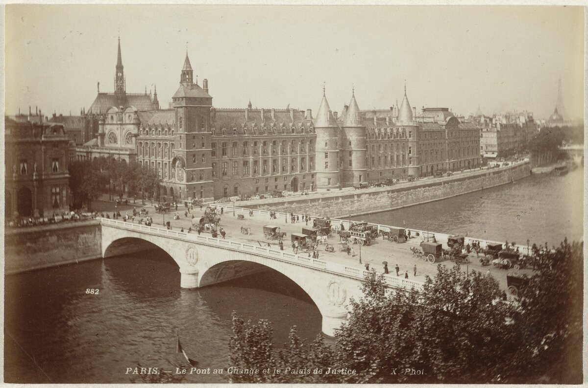 Мост Менял через реку Сену в 1880-х годах