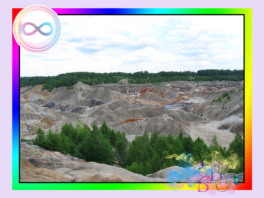 Вид на карьер с верхней площадки