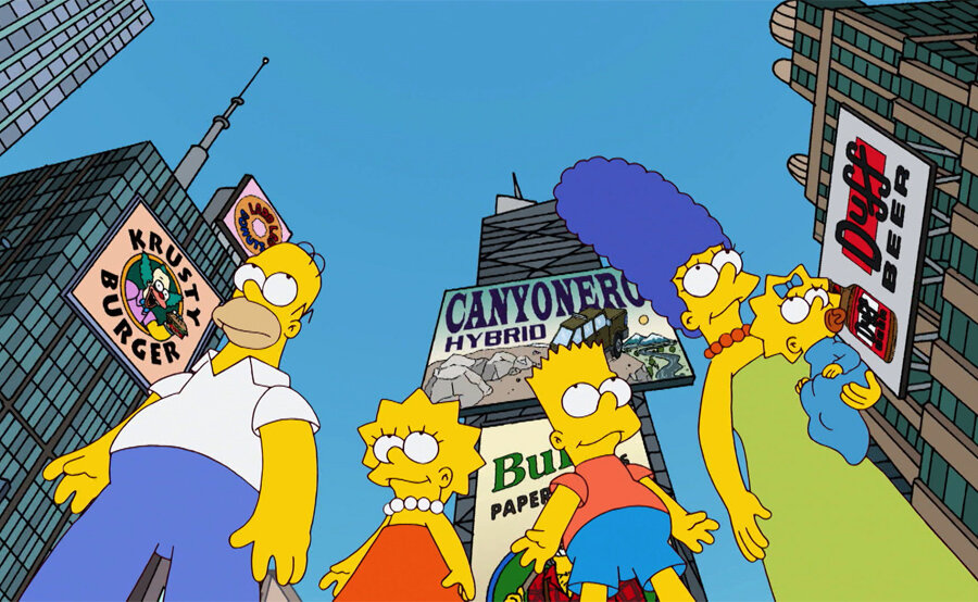 Гомер Симпсон не любит бывать в Нью-Йорке, но иногда приходится 