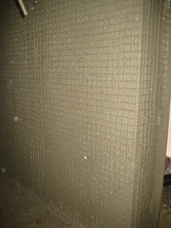 Нанесение строительной смеси методом мокрого торкретирования