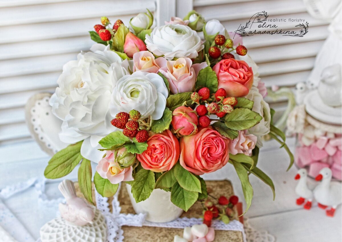 Летняя композиция из фоамирана ручной работы