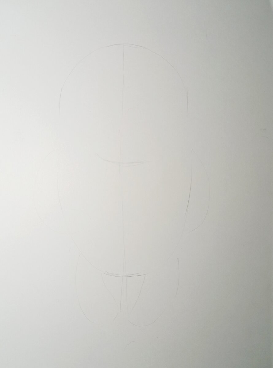 Линии предварительного рисунка должны быть еле заметны.