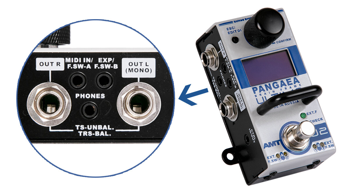 Фрагмент левой боковой панели устройства AMT Ultima U-2