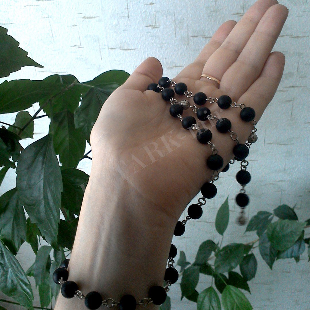 Четки - розарий из шунгита. Мужская серия.