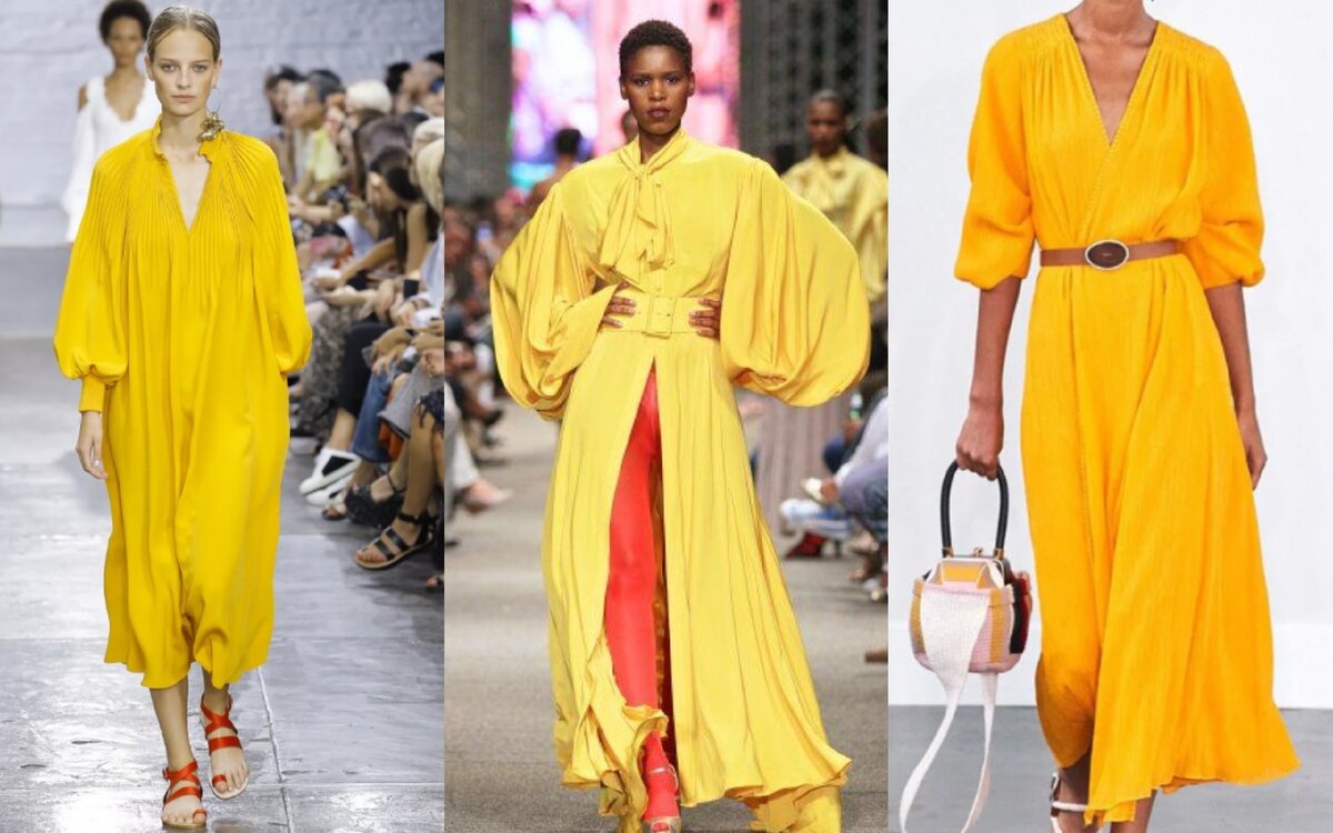 Желтый на подиумах мира