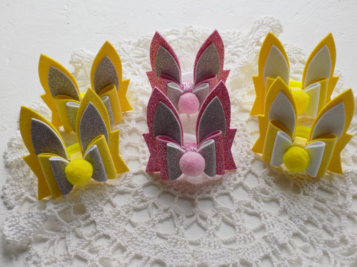 Украшения из глитерного фоамирана