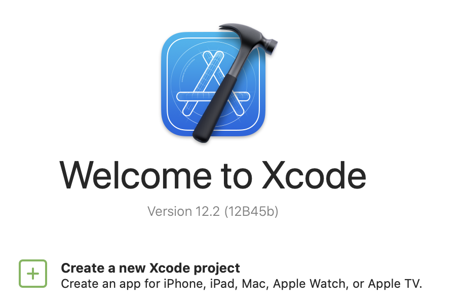 Нажимаем Create a new Xcode project. В следующем окне Create.