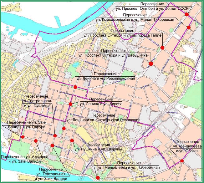 Тоннель в уфе схема на карте