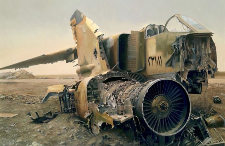 Сбитый истребитель МиГ-23. Изображение: Creative Commons.