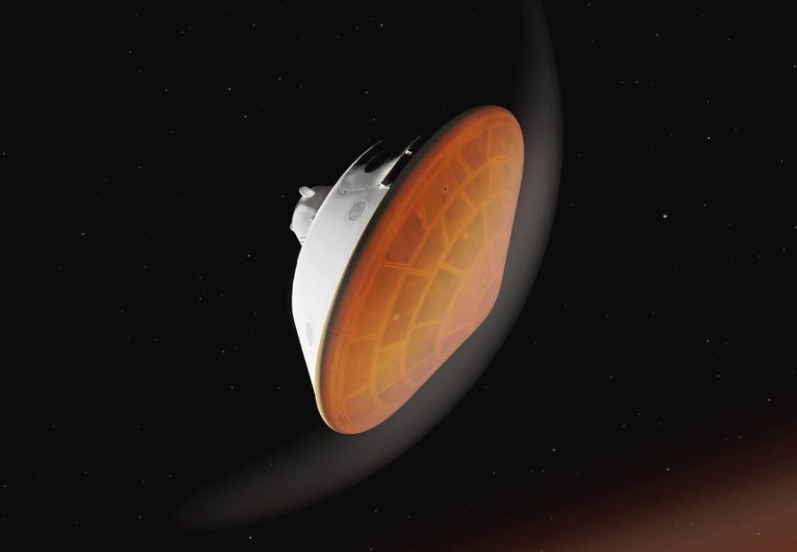  Работа теплового щита, изображение NASA