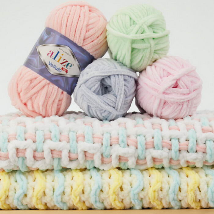 Плюшевая новинка от \"Alize\": обзор пряжи \"Velutto\" (с видео) | Анна ...