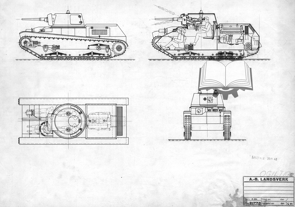 Landsverk L-30 с исходной подвеской.