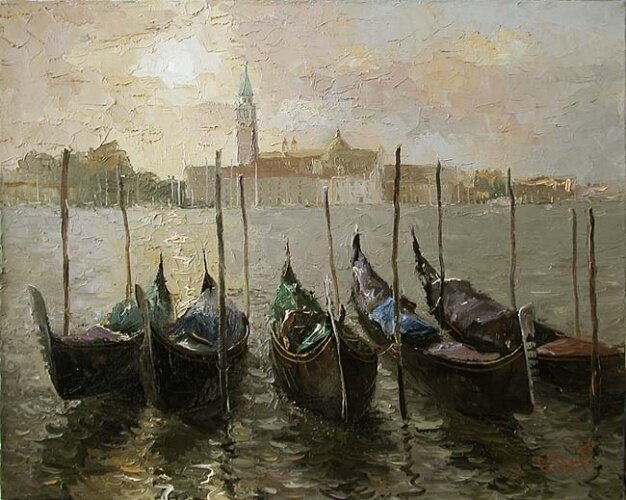 Трофимов О., «Гондолы», 2007, холст, масло, 40 х 50 см