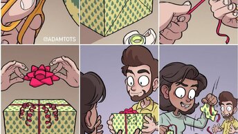 Новый год и Рождество, 10 комиксов про подарки на.