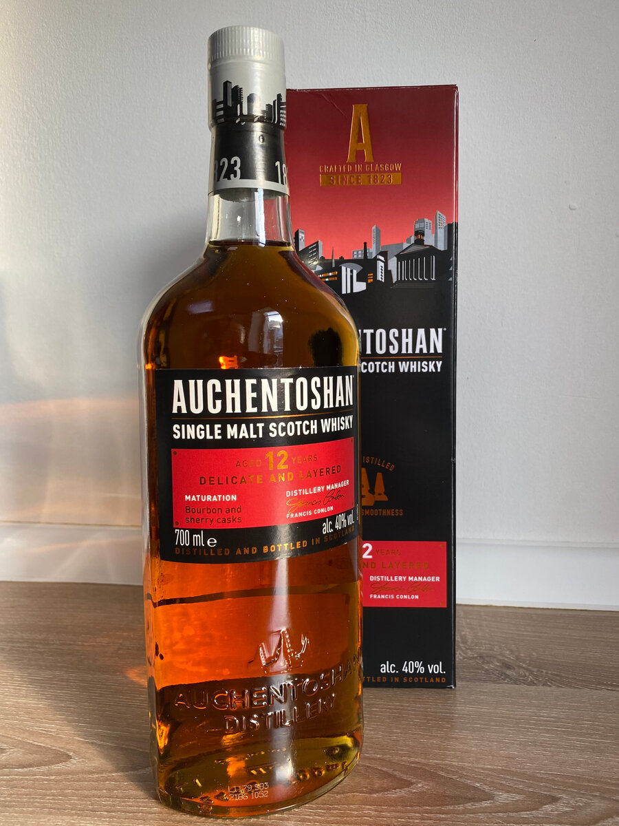 Виски auchentoshan 12 years. Виски тройной дистилляции.