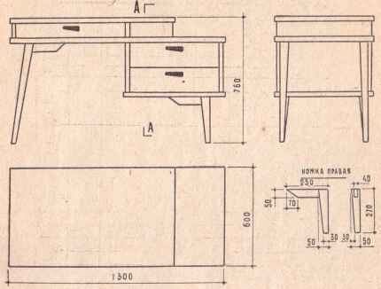 Письменный стол своими руками: чертежи, схемы, пошаговые фото и инструкции