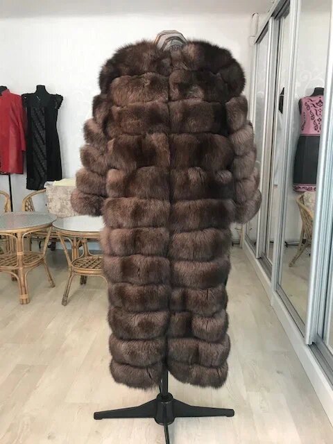 Расширение шубы из песца. Ателье Ирины Берзиной.