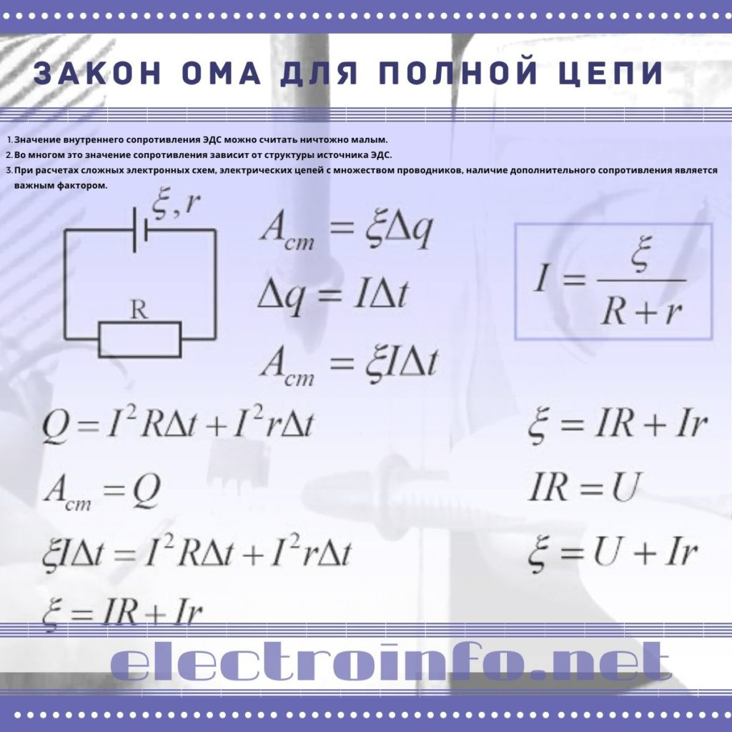 Ом закон формула