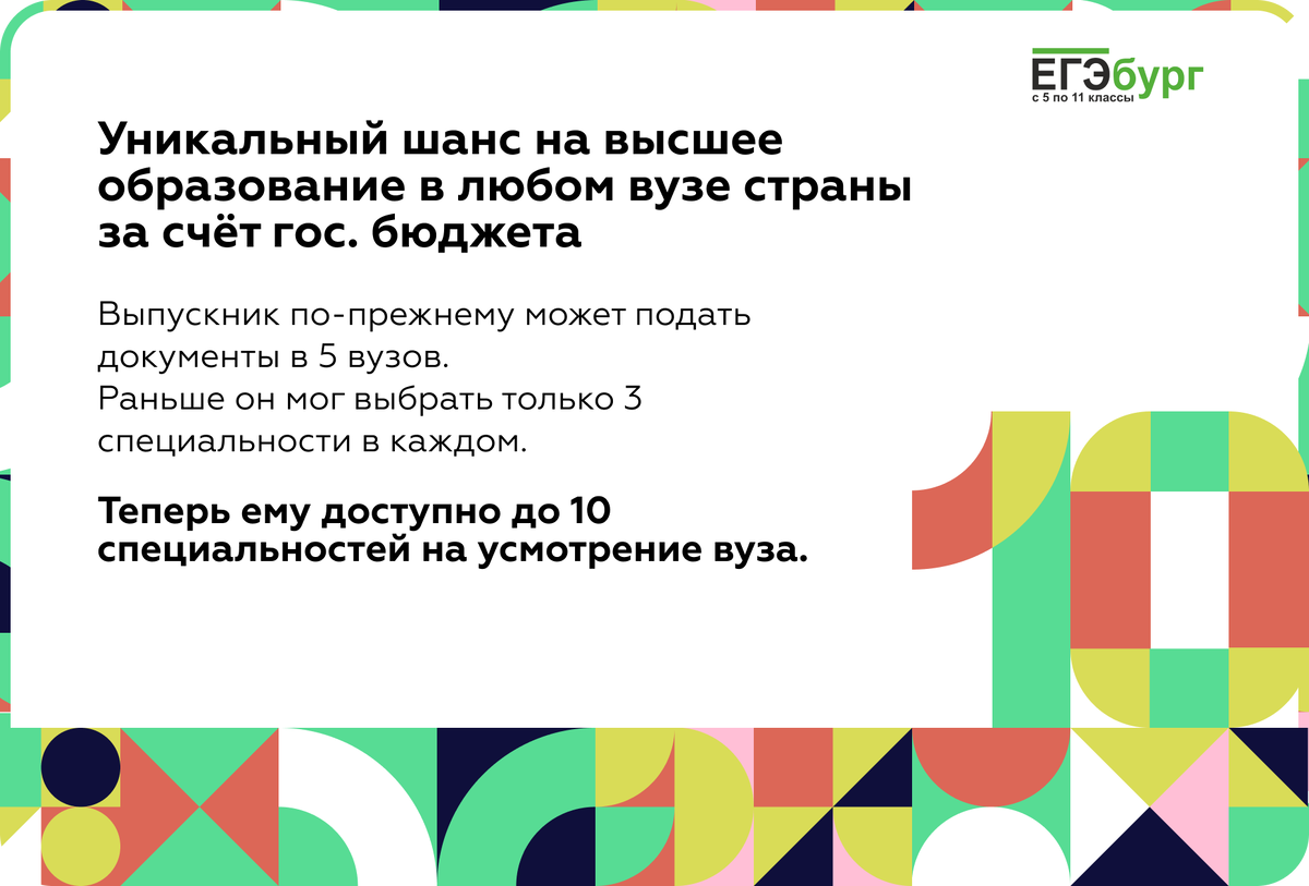 Современные выпускники получили от государства уникальные шансы на получение высшего образования в любом вузе страны за счёт бюджета 