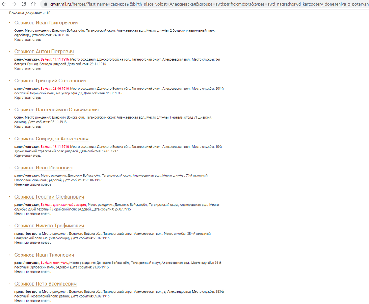 Сайт https://gwar.mil.ru/