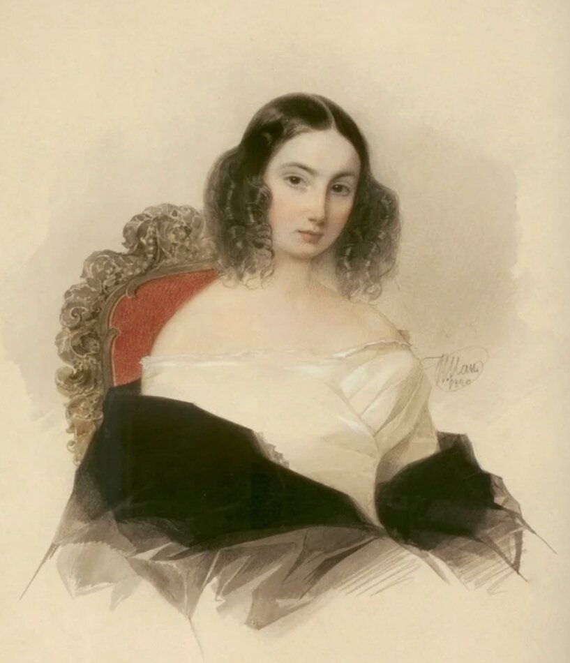 Портрет Марьи Васильевны Трубецкой, худ. В.И. Гау