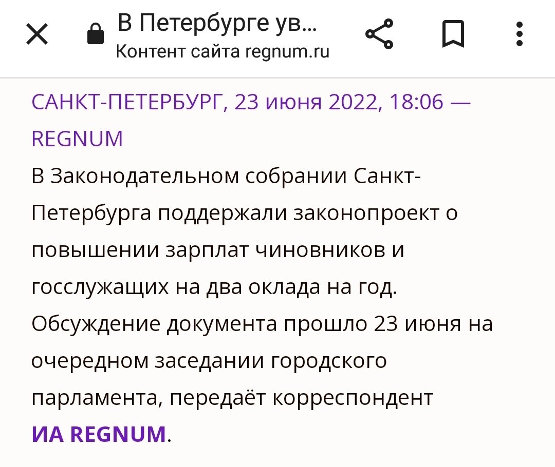 Скриншот с сайта "regnum.ru"