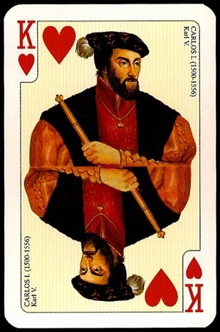 Император Священной Римской империи Карл V в колоде карт "Hispania" фирмы Piatnik (из коллекции автора)