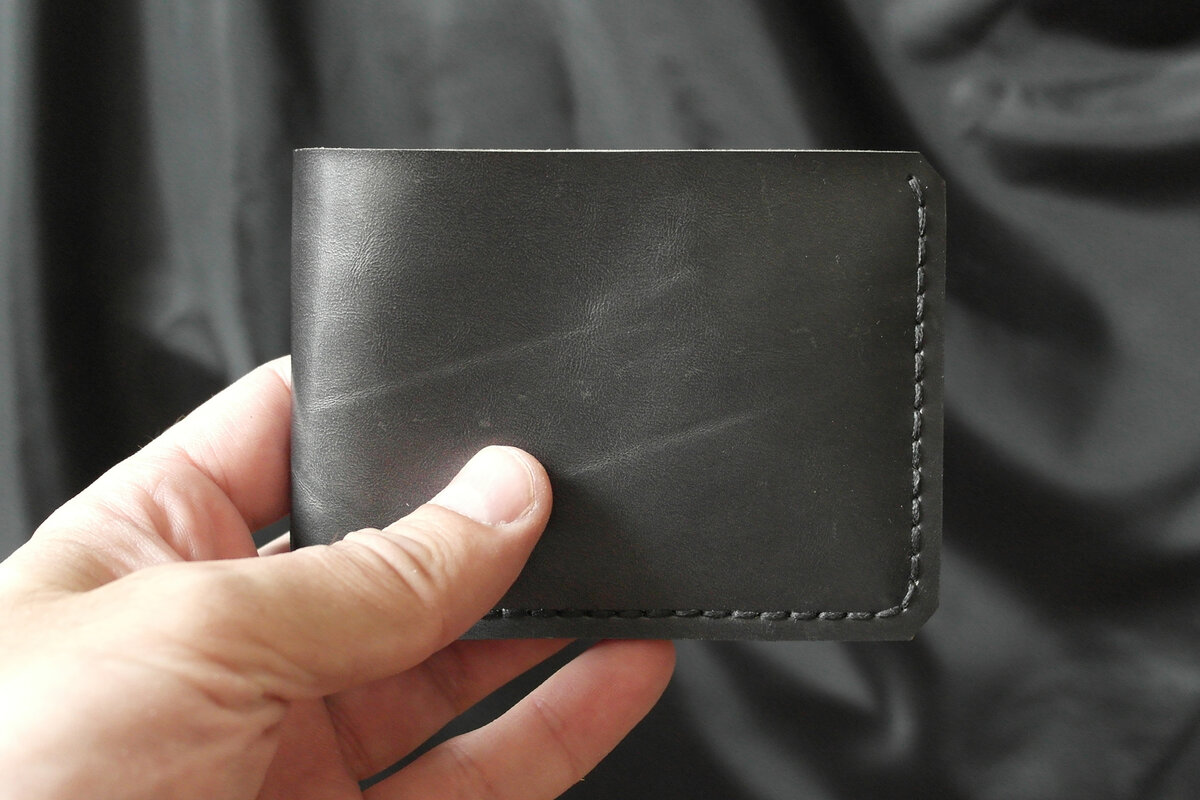 Кошелек из кожи ручной работы, простой, удобный, минималистичный
