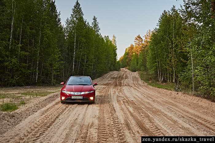 Honda Civic на тех дорогах