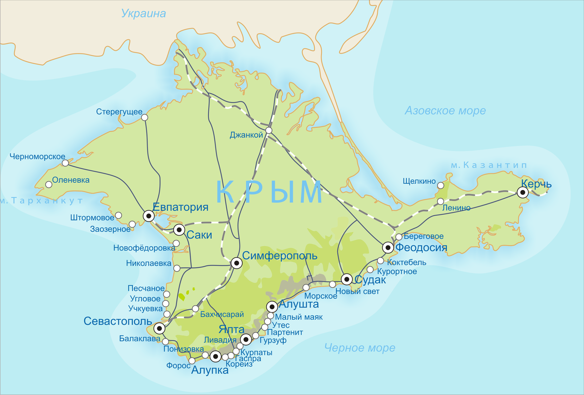 Карта Крыма, 2020 г.