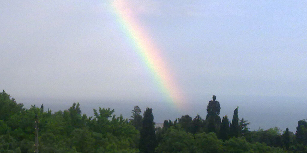Крым. Симеиз. Радуга на морем