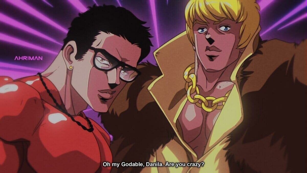 Мем в стиле  Jojo⁰