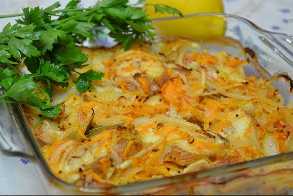 Окунь с Овощами