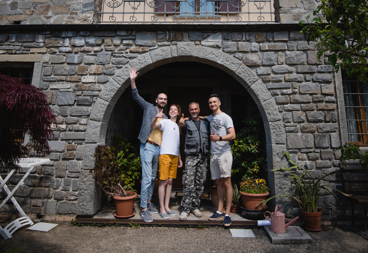 Мы и Паоло делаем фото на память