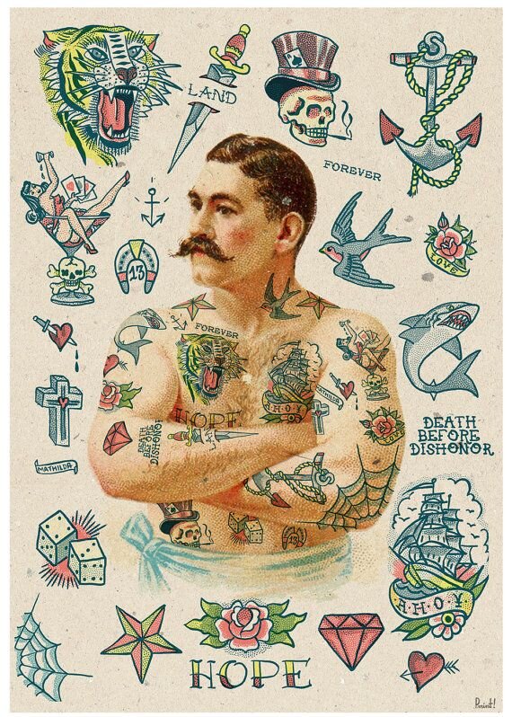 классические эскизы тату old school | Tattoo Academy