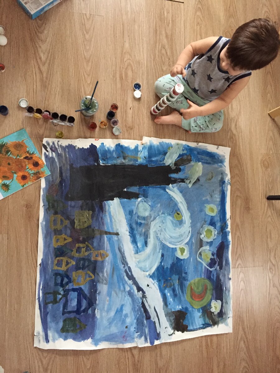 Личный архив: детская реплика Ван Гога «Звездная ночь»