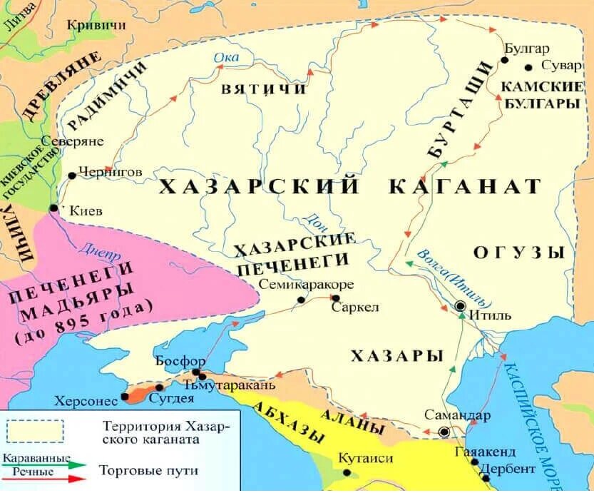 Карта расположения печенегов