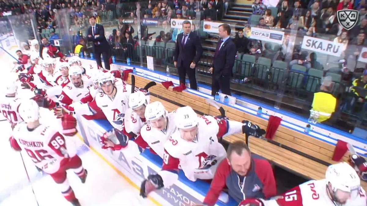 Кадр с трансляции  матча "СКА"-"Локомотив" 21.03.2019
