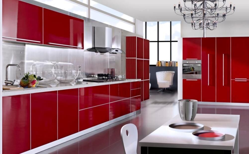 Как оформить дизайн красно-белой кухни: актуальные советы и антипримеры